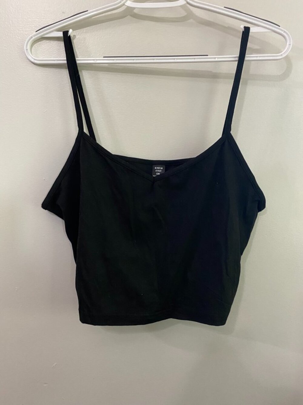 SHEIN Black Mini Crop Tank Top 1X